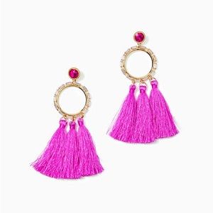 Lilly Pulitzer In a Holidaze earrings in fuschia